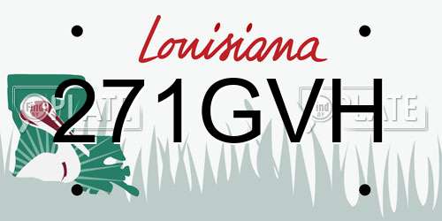 271GVH Louisiana License Plate