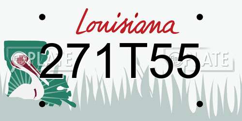 271T55 Louisiana License Plate