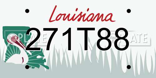 271T88 Louisiana License Plate