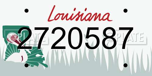 2720587 Louisiana License Plate