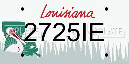 2725IE Louisiana License Plate