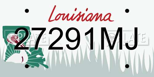 27291MJ Louisiana License Plate