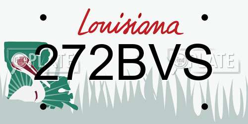 272BVS Louisiana License Plate