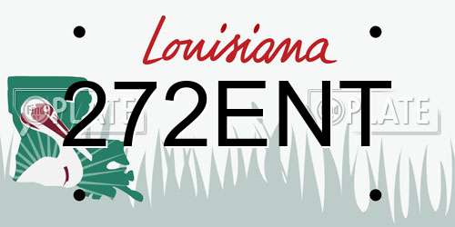 272ENT Louisiana License Plate