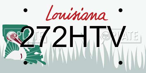 272HTV Louisiana License Plate