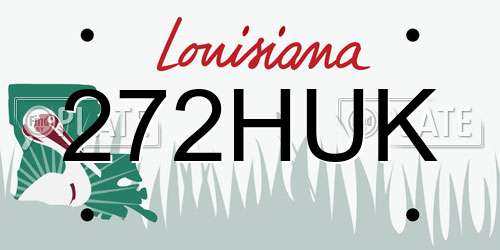 272HUK Louisiana License Plate