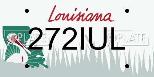 272IUL Louisiana License Plate