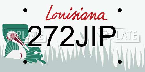 272JIP Louisiana License Plate