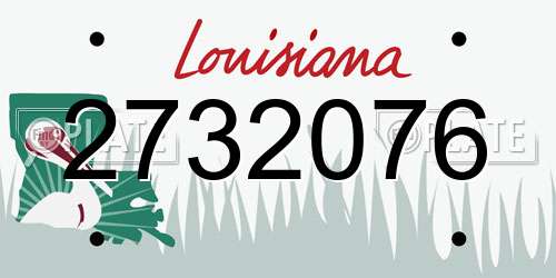 2732076 Louisiana License Plate