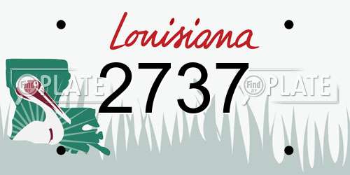 2737 Louisiana License Plate