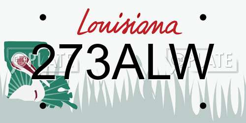 273ALW Louisiana License Plate