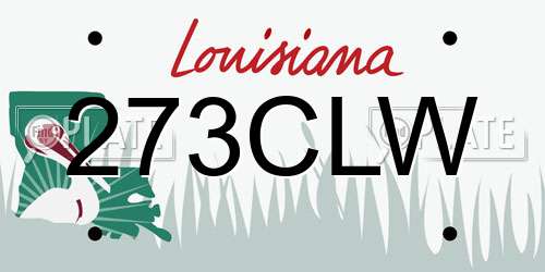 273CLW Louisiana License Plate
