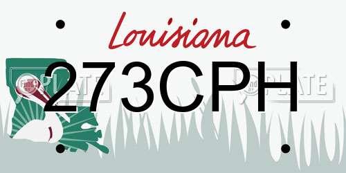 273CPH Louisiana License Plate