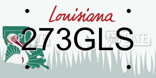273GLS Louisiana License Plate