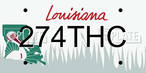 274THC Louisiana License Plate