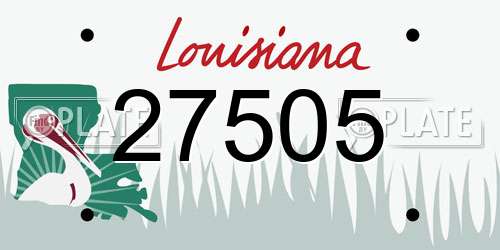 27505 Louisiana License Plate