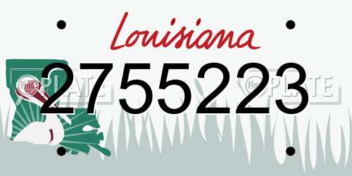 2755223 Louisiana License Plate