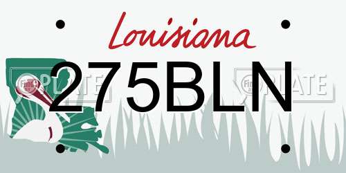 275BLN Louisiana License Plate