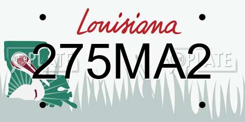275MA2 Louisiana License Plate