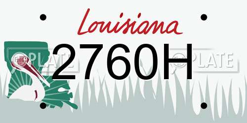 2760H Louisiana License Plate