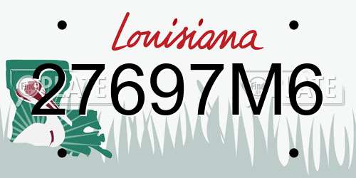 27697M6 Louisiana License Plate