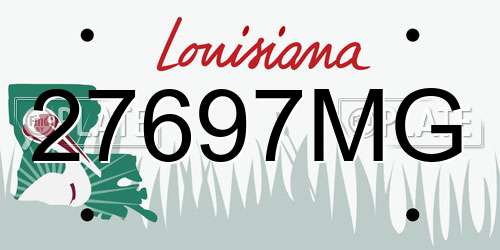 27697MG Louisiana License Plate