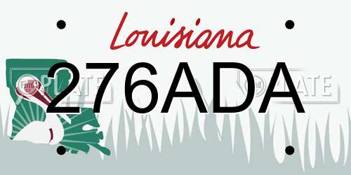 276ADA Louisiana License Plate