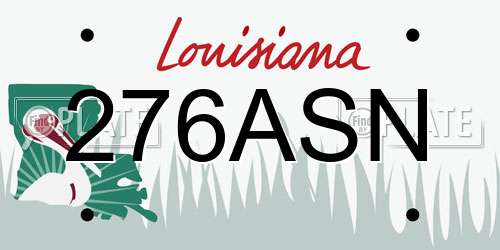 276ASN Louisiana License Plate