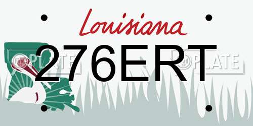 276ERT Louisiana License Plate