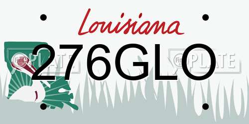 276GLO Louisiana License Plate