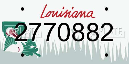 2770882 Louisiana License Plate