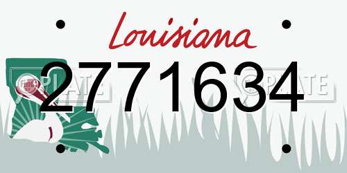 2771634 Louisiana License Plate