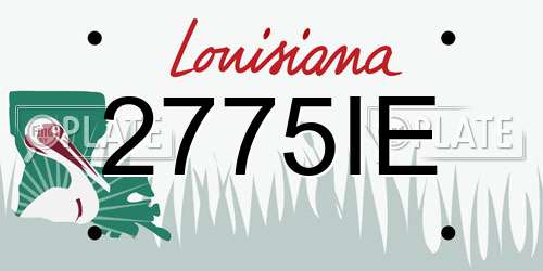 2775IE Louisiana License Plate