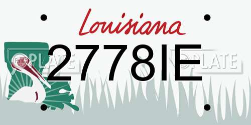 2778IE Louisiana License Plate