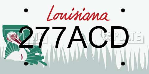 277ACD Louisiana License Plate
