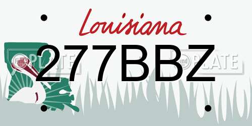 277BBZ Louisiana License Plate