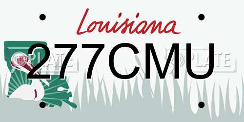 277CMU Louisiana License Plate