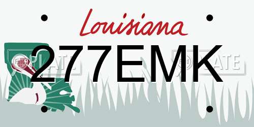 277EMK Louisiana License Plate