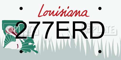 277ERD Louisiana License Plate