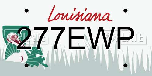 277EWP Louisiana License Plate