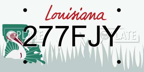 277FJY Louisiana License Plate