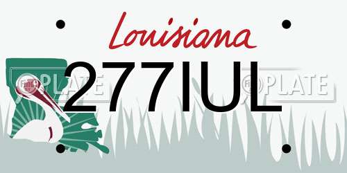 277IUL Louisiana License Plate
