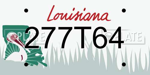 277T64 Louisiana License Plate