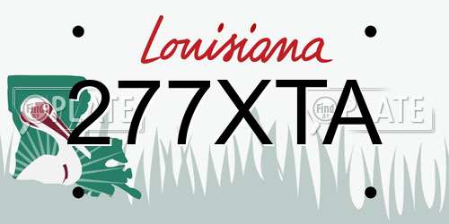 277XTA Louisiana License Plate