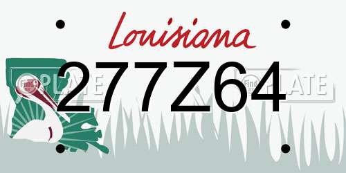 277Z64 Louisiana License Plate