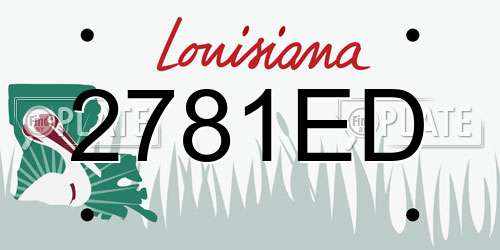 2781ED Louisiana License Plate