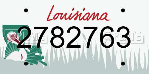 2782763 Louisiana License Plate