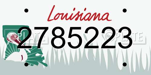 2785223 Louisiana License Plate