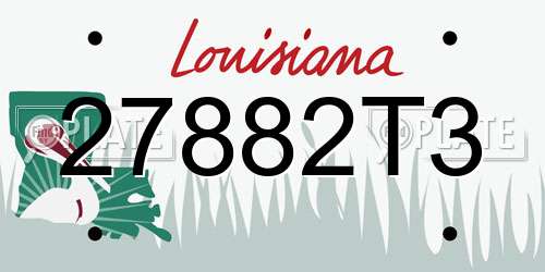 27882T3 Louisiana License Plate