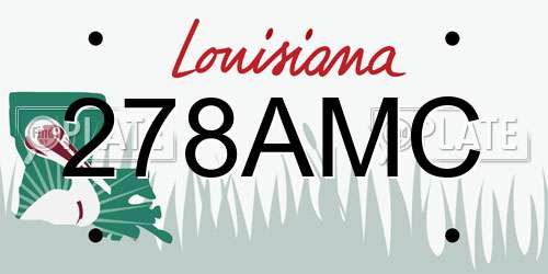 278AMC Louisiana License Plate